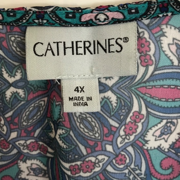 CATHERINES Open Front Cardigan Kimono Bohemian Tunic Blouse Women’s Plus Size 4X - Picture 9 of 16